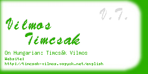 vilmos timcsak business card
